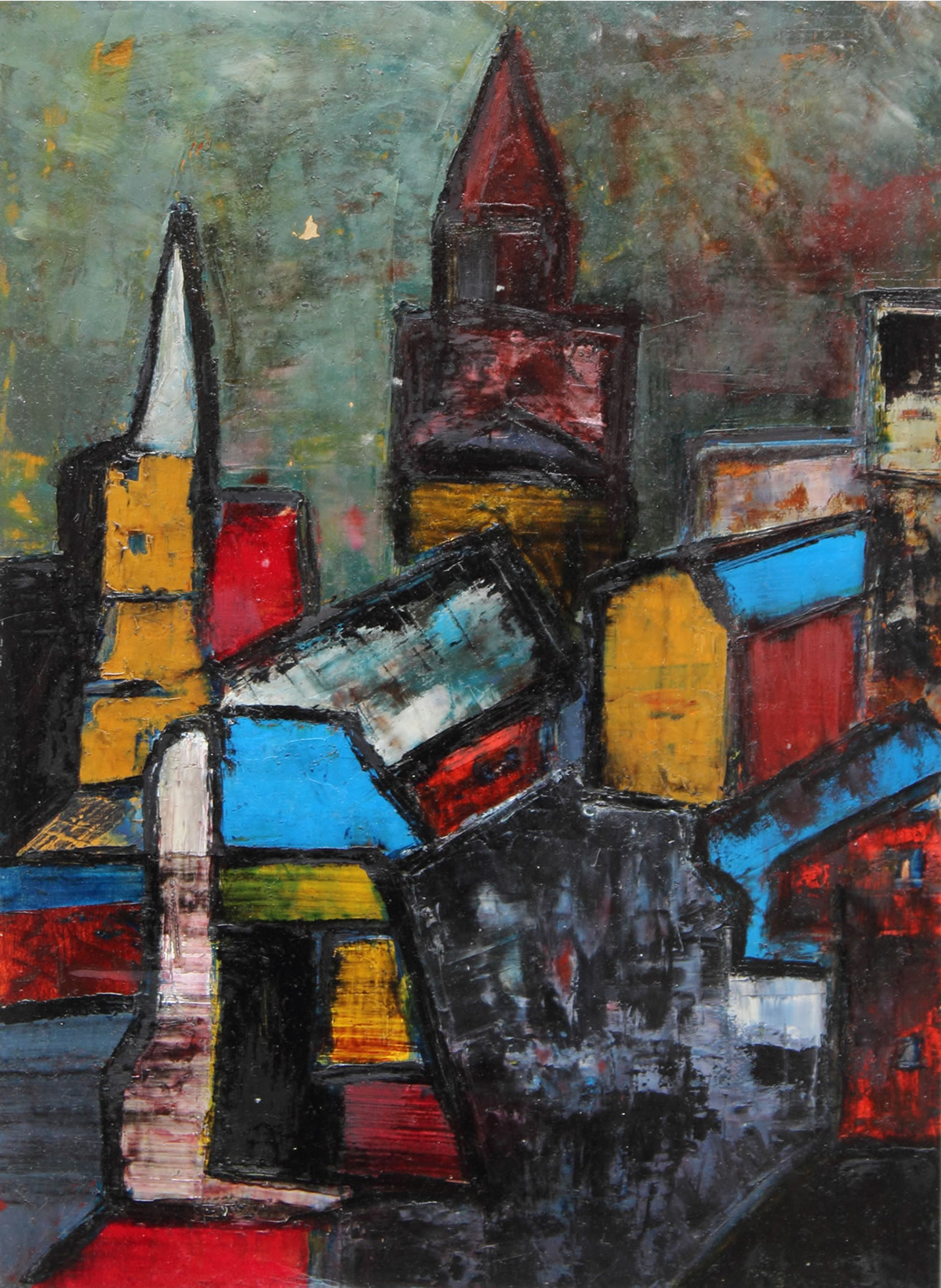 Image of Ribeiro's Untitled (Townscape), 1958.