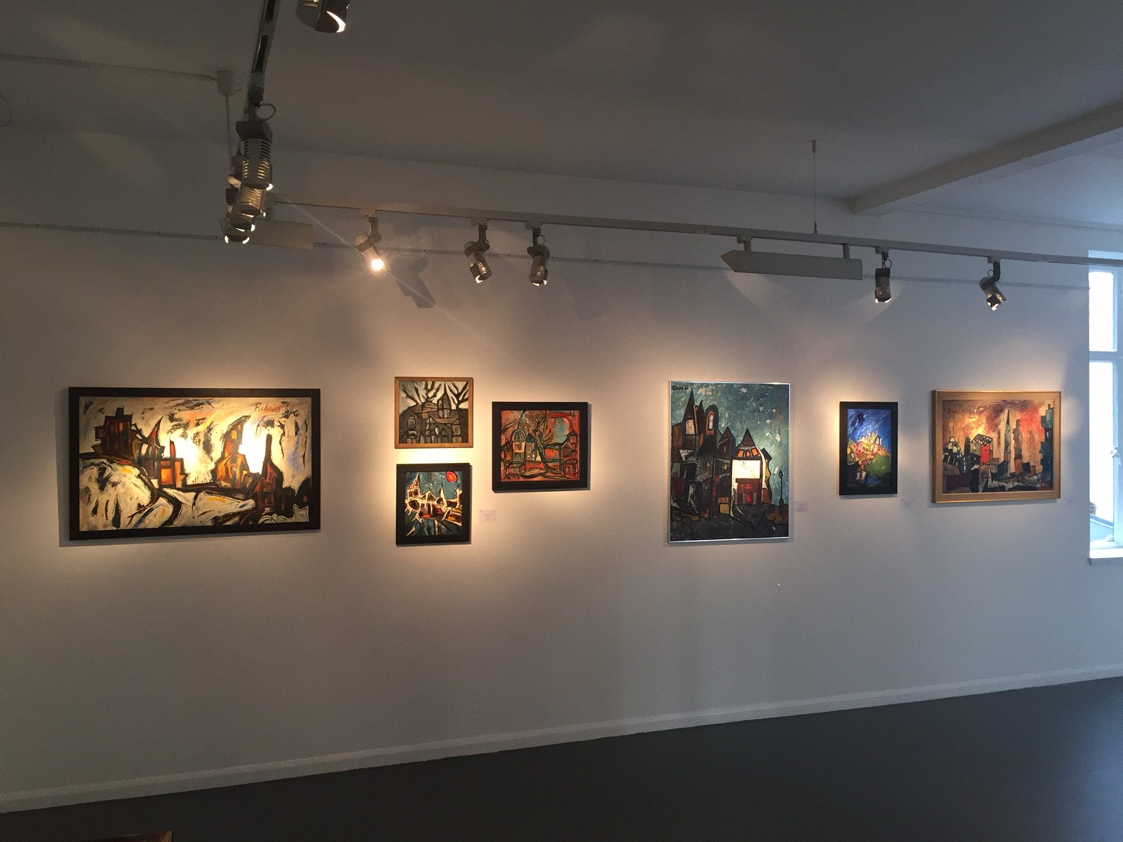 Photograph of Ribeiro's work in the Grosvenor Gallery